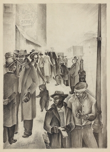 Harlem Street Scene [1935–43] by Charles Henry Alston [1907–1977]